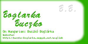 boglarka buczko business card