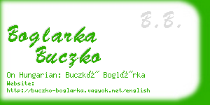 boglarka buczko business card